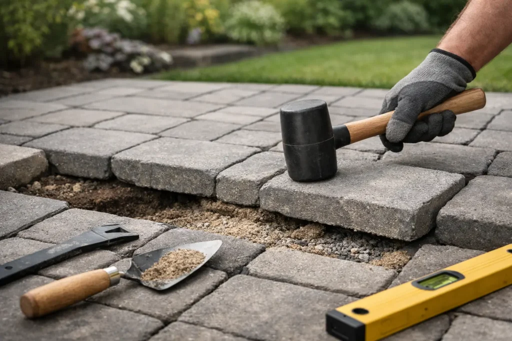 How to Fix Sinking Pavers the Right Way